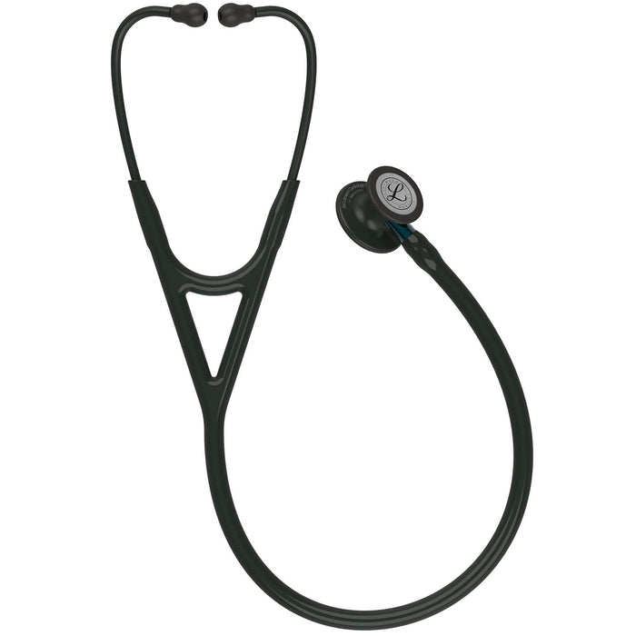 Dark Slate Gray Littmann Cardiology IV Diagnostic Stethoscope: Black & Black - Blue Stem 6201