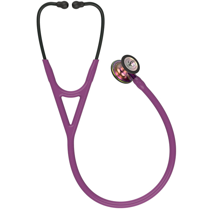 Dim Gray Littmann Cardiology IV Diagnostic Stethoscope: Rainbow & Plum - Violet Stem 6205