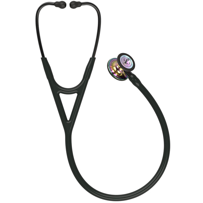 Dark Slate Gray Littmann Cardiology IV Diagnostic Stethoscope: High Polish Rainbow & Black - Smoke Stem 6240