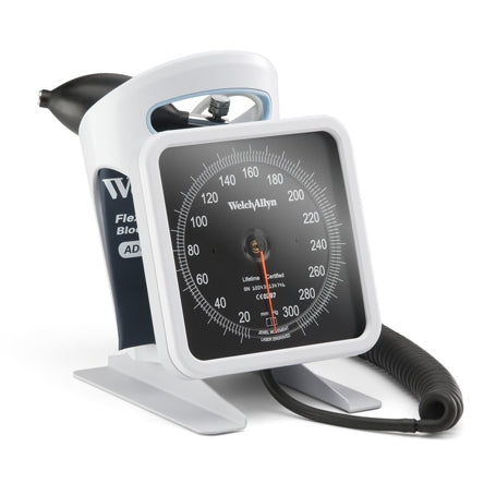 Light Gray Welch Allyn 7670-16 Desk Aneroid Sphygmomanometer With Adult Cuff