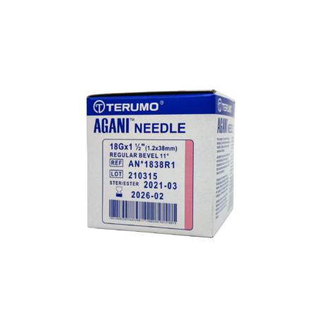 Midnight Blue Terumo AGANI Needle 18G x 1.5" x 100  - PINK