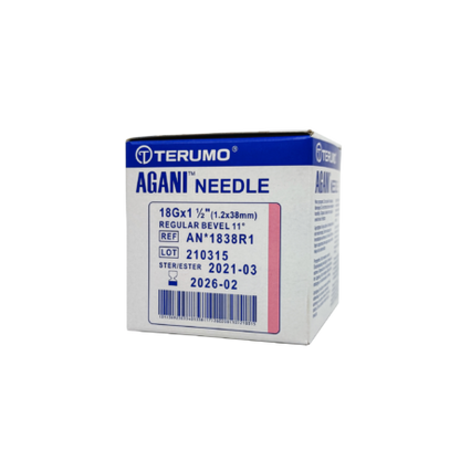 Midnight Blue Terumo AGANI Needle 18G x 1.5" x 100  - PINK