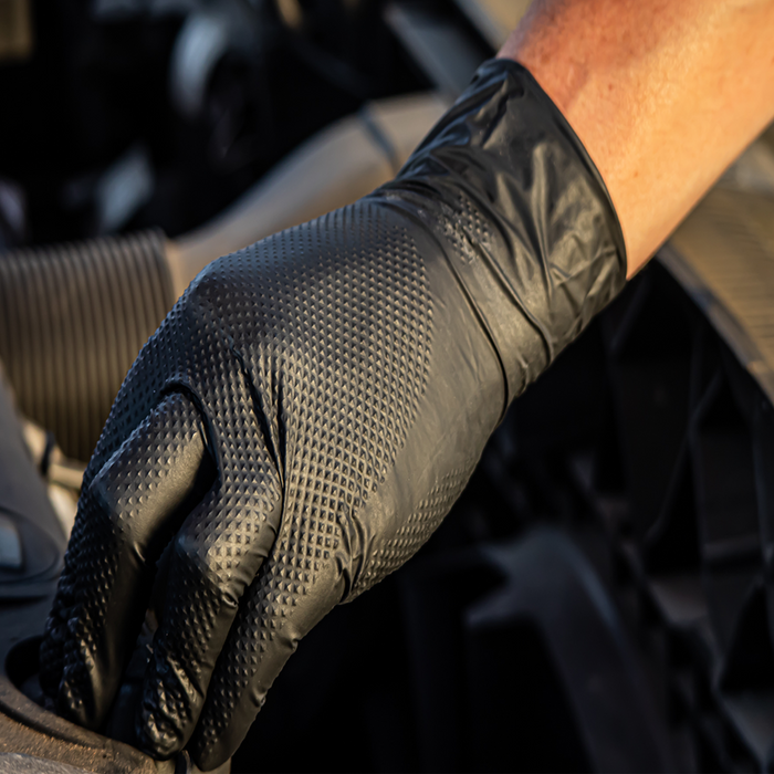 Black Aurelia® Bold MAX Powder Free Black Nitrile Gloves - Box of 50