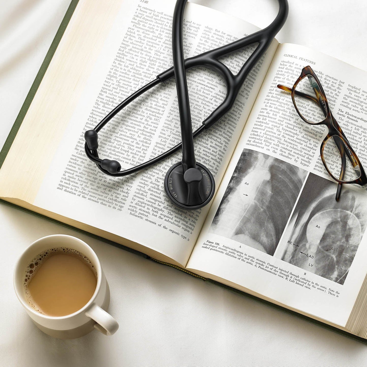 Light Gray Littmann Master Cardiology Stethoscope: All Black 2161