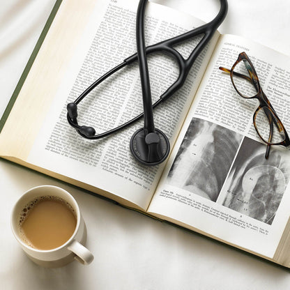 Light Gray Littmann Master Cardiology Stethoscope: All Black 2161
