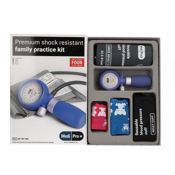 Gray Premium Family Practice Sphygmomanometer With Adult & Child Cuffs