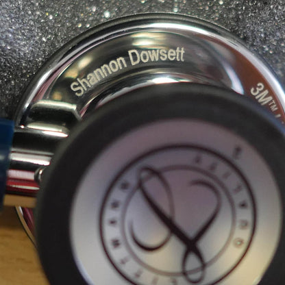 Dark Slate Gray 3M Littmann Cardiology IV Stethoscope Black - Mirror-Finish Chestpiece - 6177
