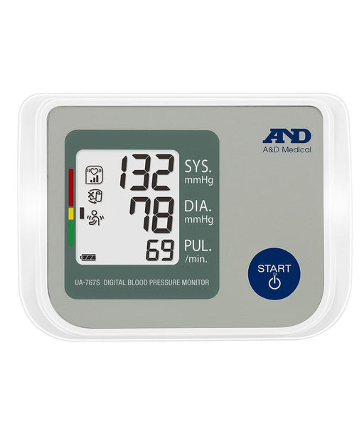 Light Gray A&D Medical UA-767S Upper Arm Blood Pressure Monitor with Atrial Fibrillation Screening