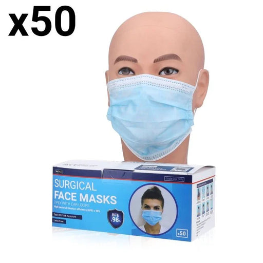 Light Gray Surgical Face Masks - Type IIR Certified x 50