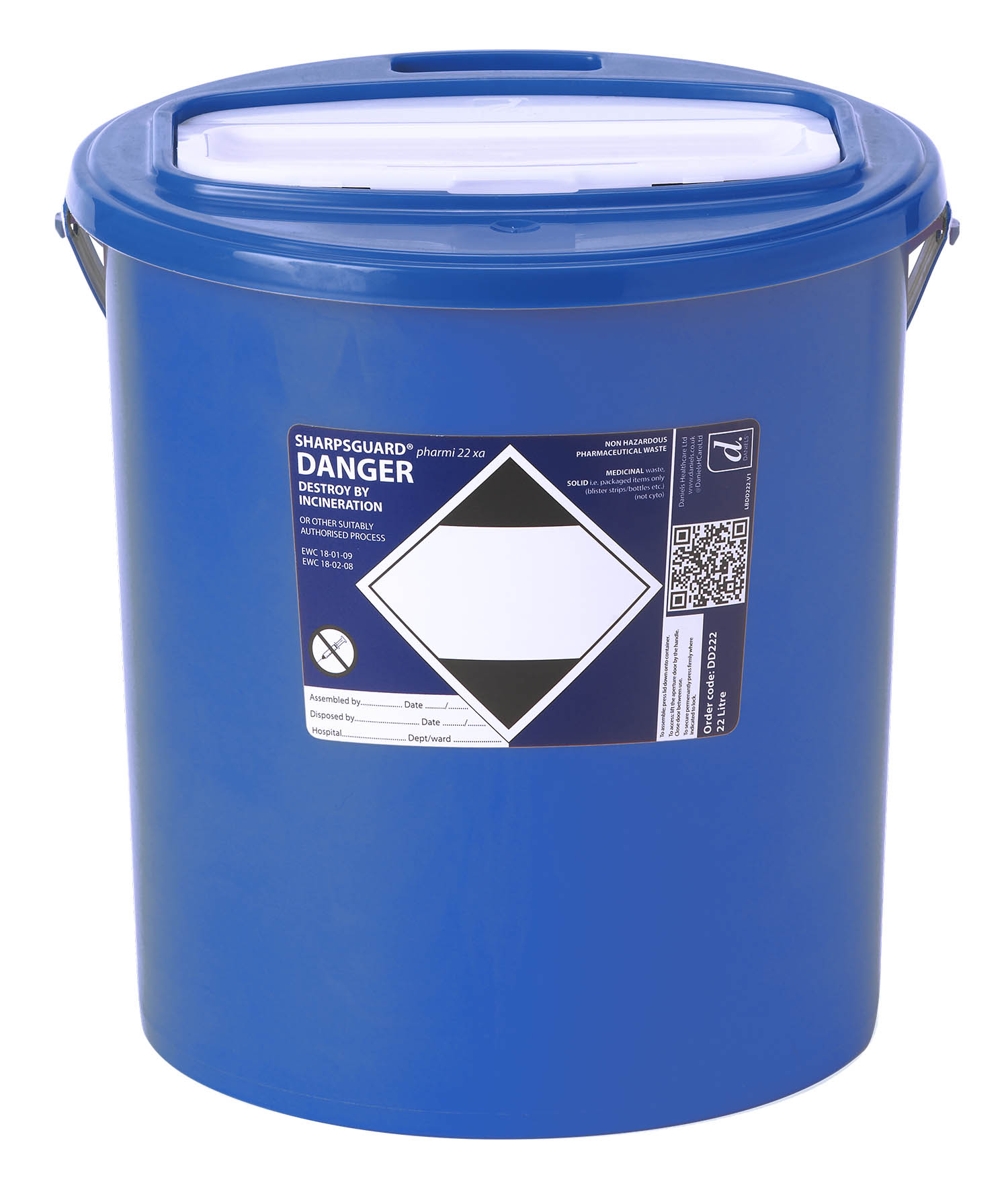 Steel Blue SHARPSGUARD® pharmi 22 xa Blue