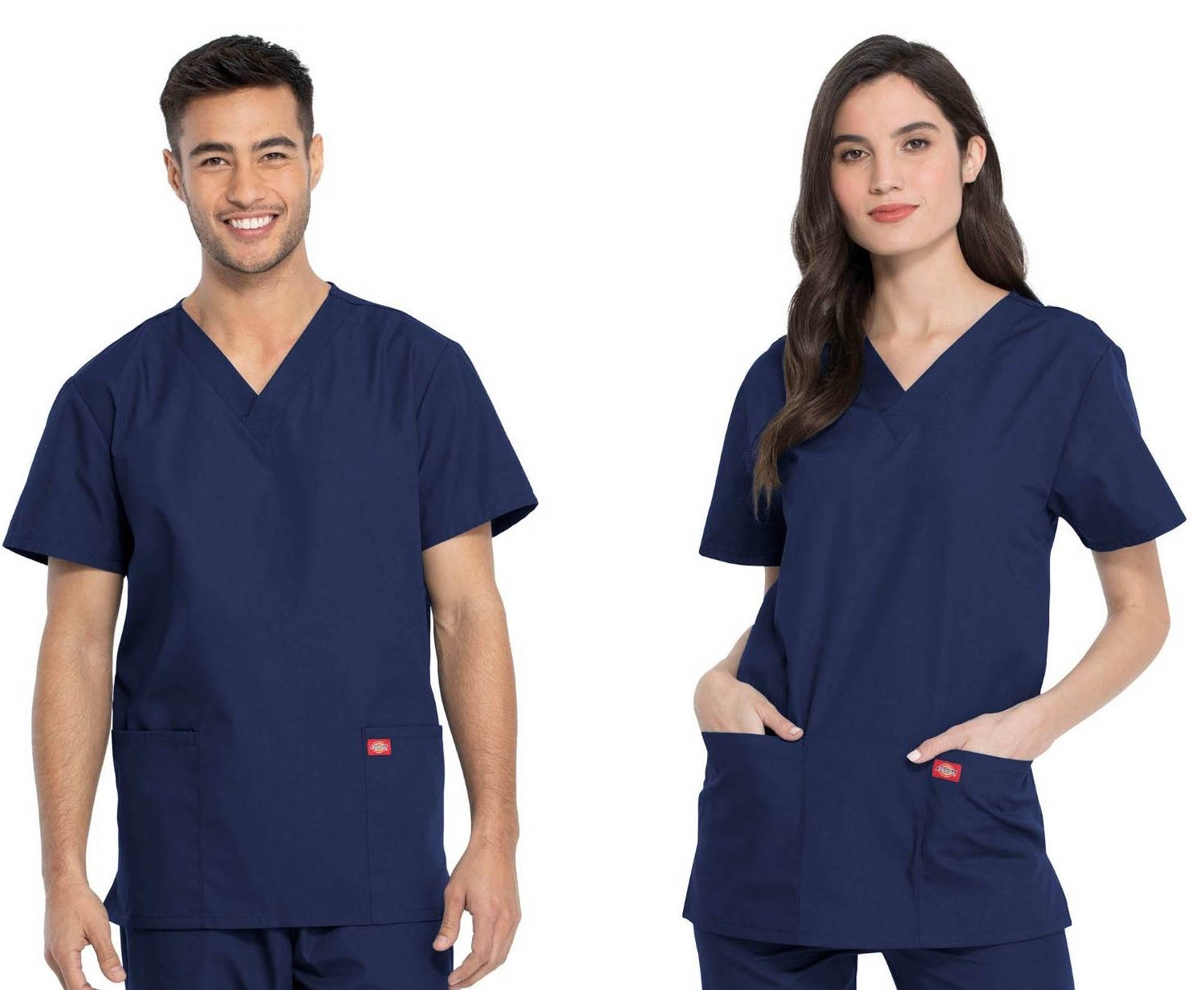 Dark Slate Gray Unisex Dickies Scrub Sets - Navy Blue