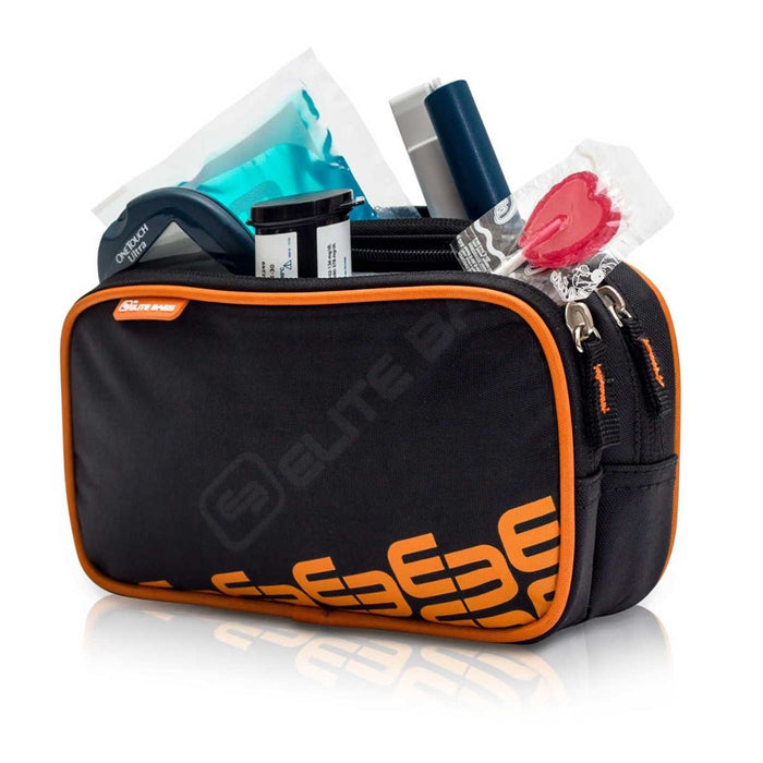 Dark Slate Gray Elite Bags Isothermical Bag for Diabetics - Black and Orange