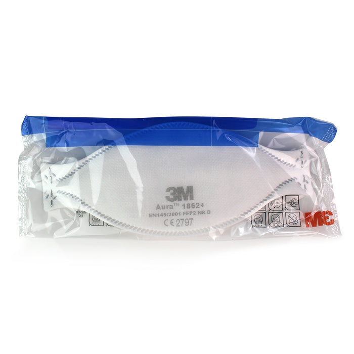 Light Gray 3M™ 1862+ Aura™ FFP2 [+IIR] Healthcare Respirator Mask x 20