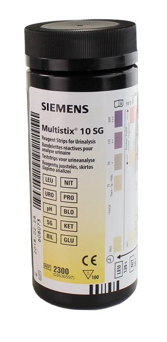 Dark Slate Gray Siemens Multistix 10SG Urinalysis Strips x 100