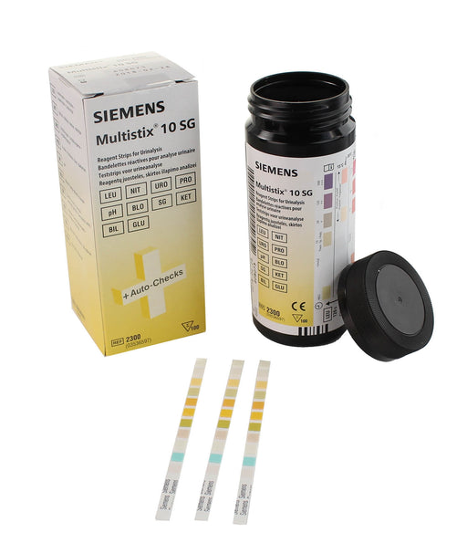 Gray Siemens Multistix 10SG Urinalysis Strips x 100