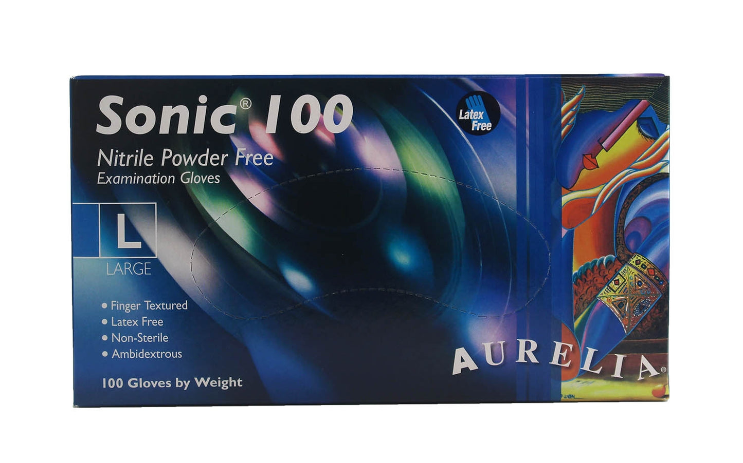 Dark Slate Gray Aurelia Sonic 100 Nitrile Powder-Free Examination Gloves - Non Sterile