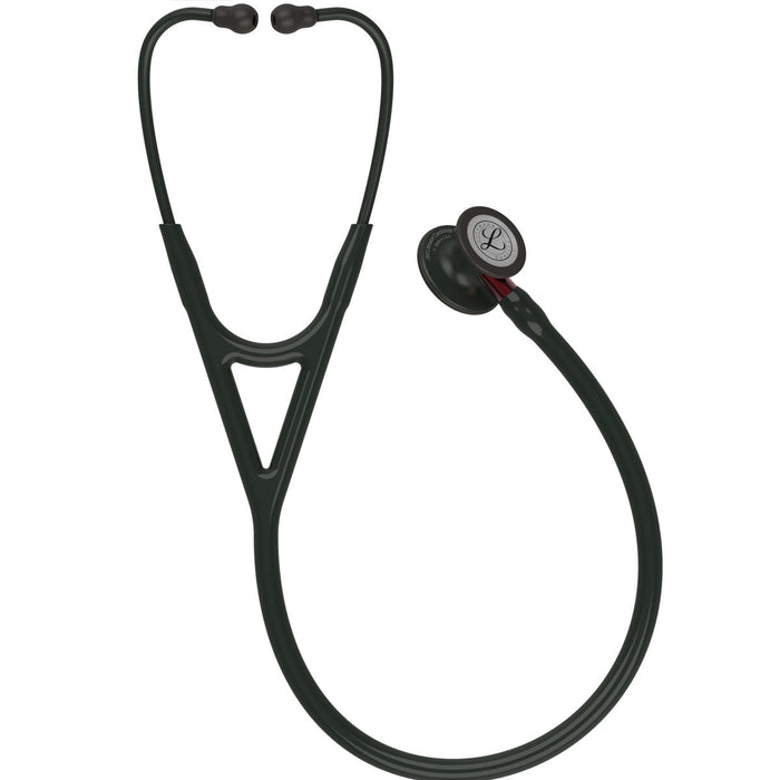 Littmann Cardiology IV Diagnostic Stethoscope - Black with Red stem - 6200 - Medscope