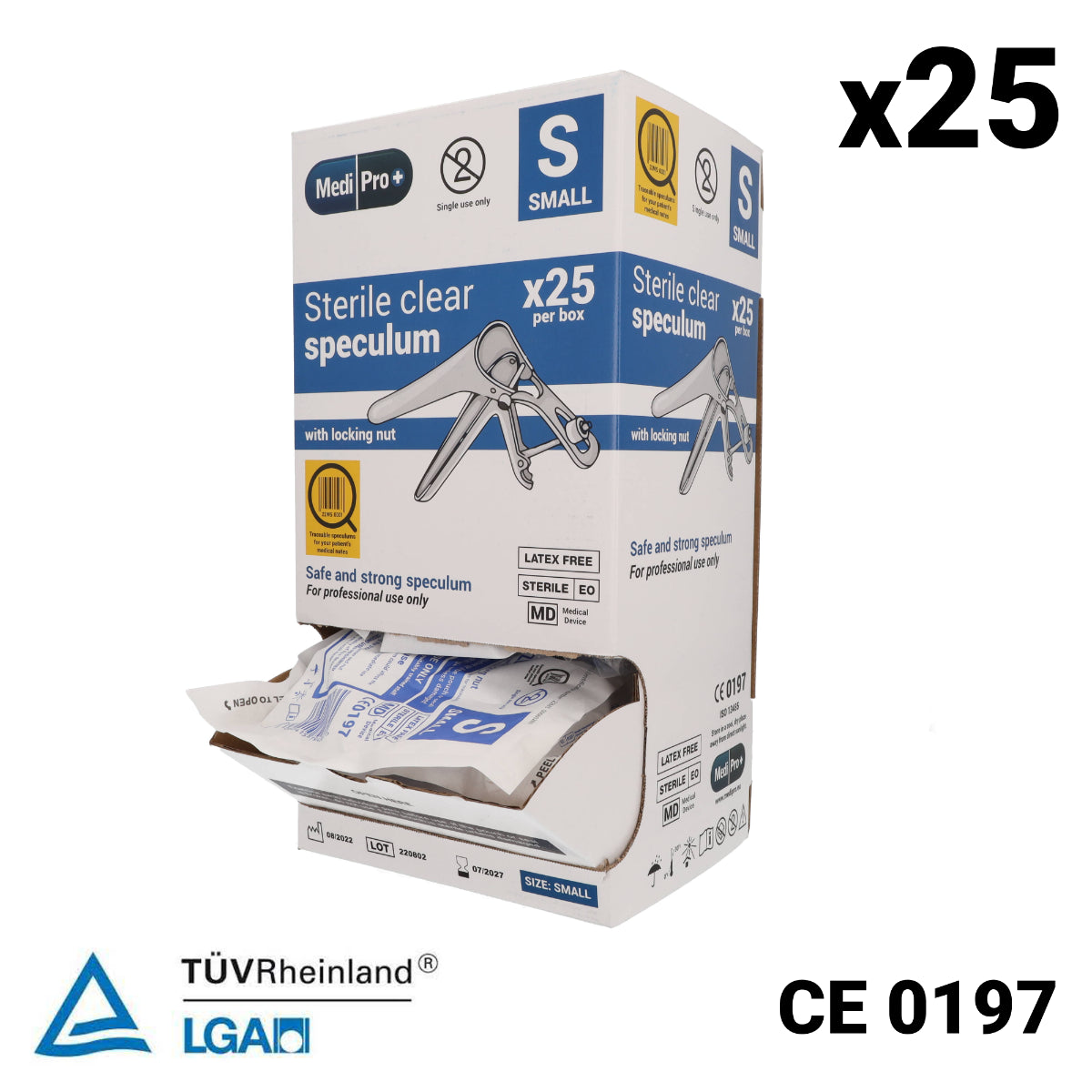 Dark Slate Gray Medipro Vaginal Speculum with Lock - Box of 25 - Small