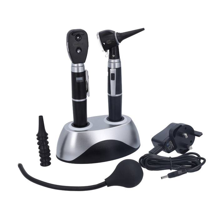 Dark Slate Gray Otoscope & Ophthalmoscope Desk Set - Rechargeable