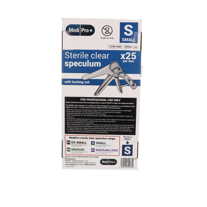 Light Gray Medipro Vaginal Speculum with Lock - Box of 25 - Small