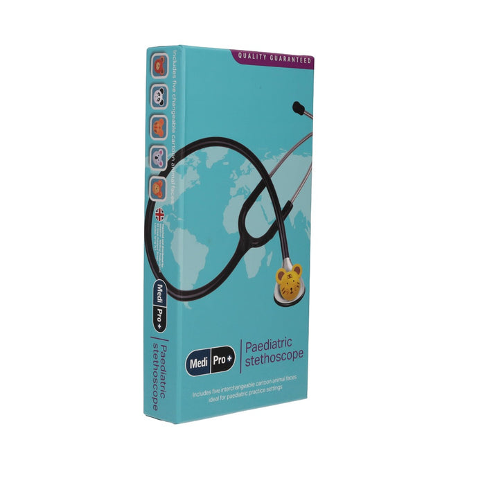Cadet Blue Paediatric Stethoscope With Clip-on Animal Faces