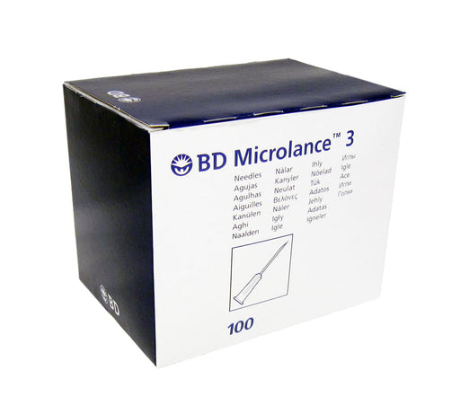 White Smoke B & D Microlance 3 Needles Orange 25g x 5/8 Inch per 100