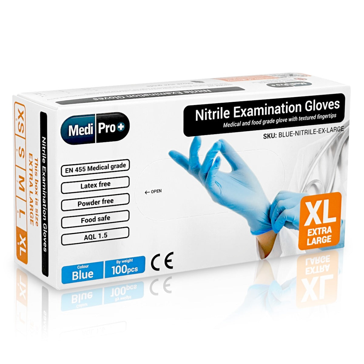 Lavender Blue Nitrile Gloves x 100