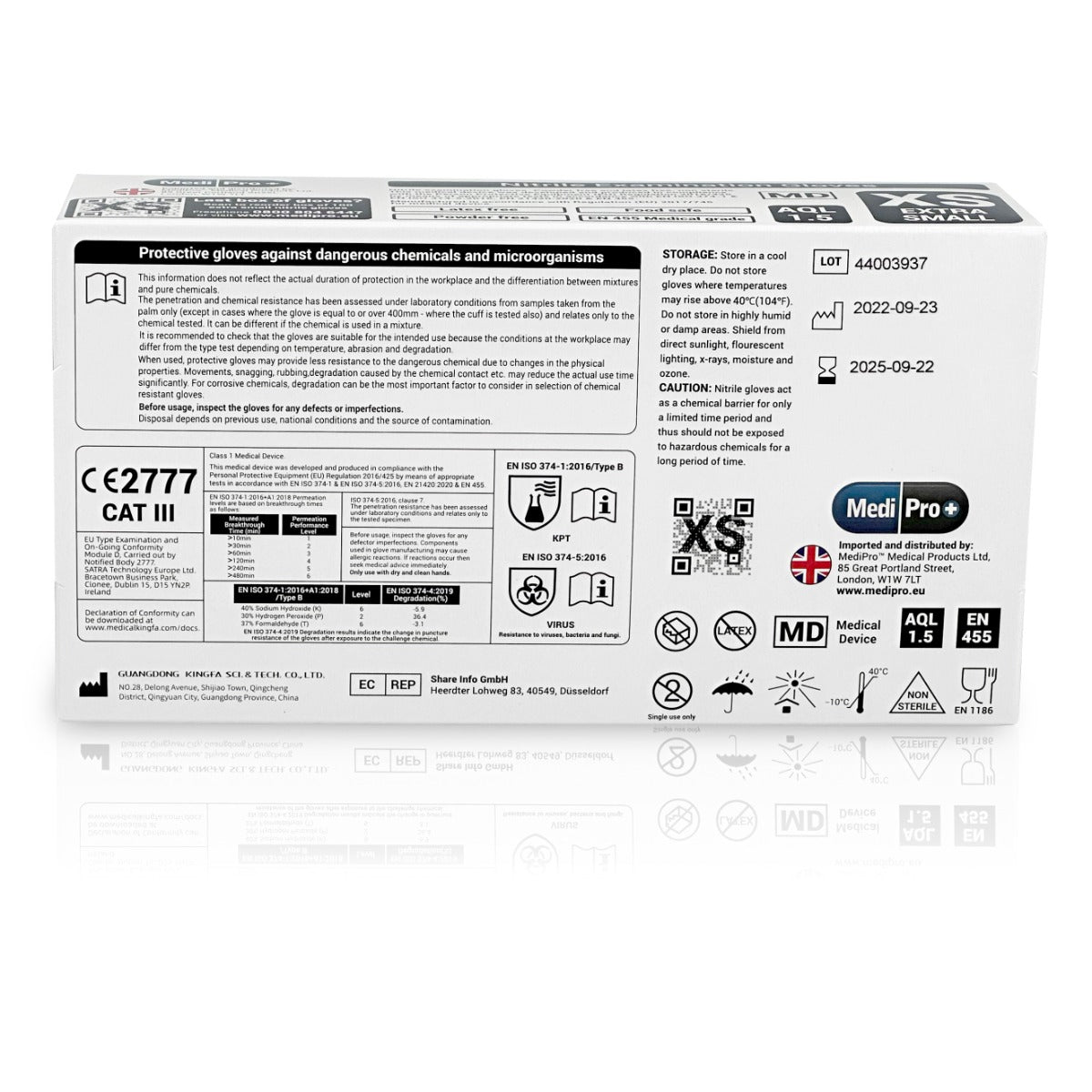 Lavender Blue Nitrile Gloves x 100