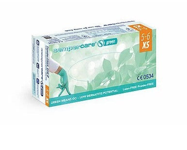 Light Gray Nitrile Gloves Sempercare Green x 200