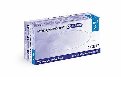 Light Gray Nitrile Gloves Sempercare Skin2 x 200