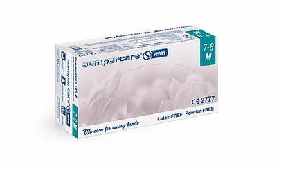 Light Gray Nitrile Gloves Sempercare Velvet x 100