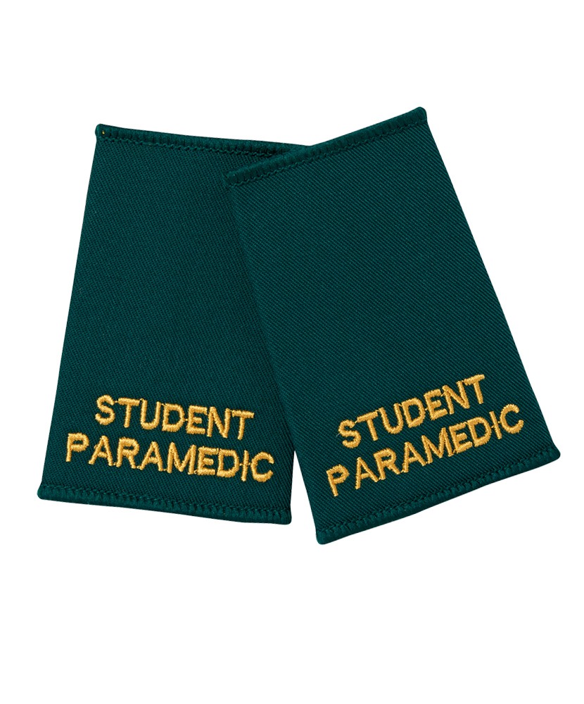 Dark Slate Gray Student Paramedic Epaulette Sliders