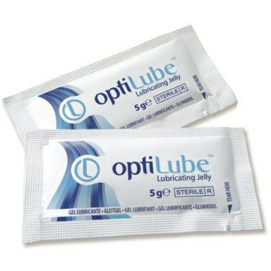 Light Gray Optilube Sterile Lubricating Jelly - 5g Sachet