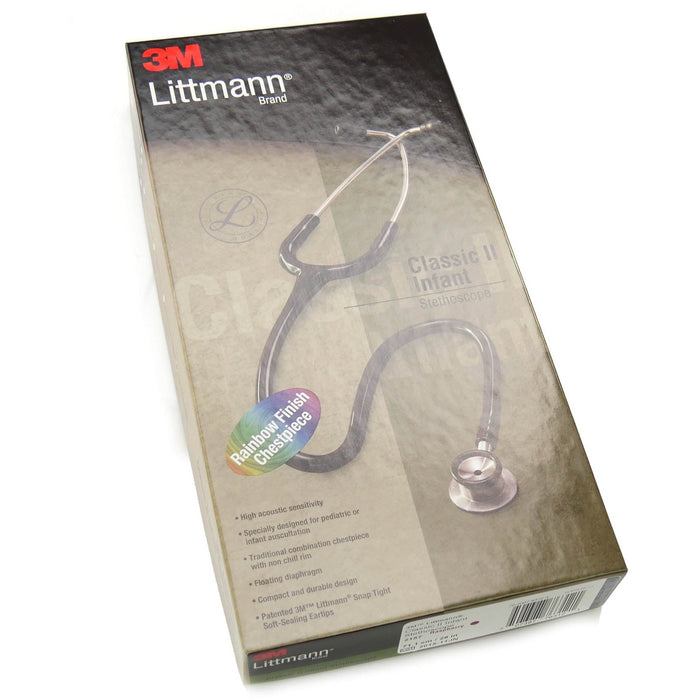 Gray Littmann Classic II Infant Stethoscope: Raspberry Rainbow 2157
