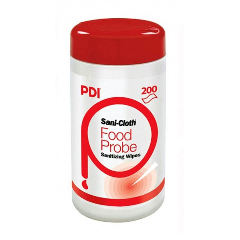 Firebrick Sani-Cloth® Food Probe Wipes - Short Canister (200)