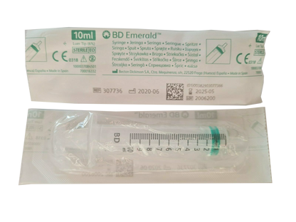 Gray BD Emerald Hypodermic Syringe - Luer Slip Concentric - 10ml x 100