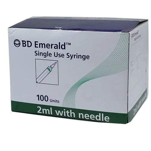Gray BD 2ml Syringe Complete with 23g x 1" Needle x 100
