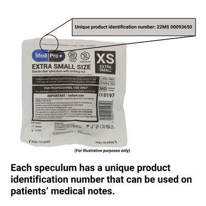 Gray Medipro Vaginal Speculum with Lock - Box of 25 - Medium