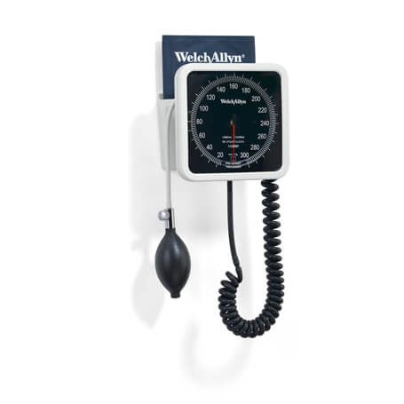 Light Gray Welch Allyn 767 Wall Mounted Sphygmomanometer with 1 Piece Adult Cuff - 7670-01
