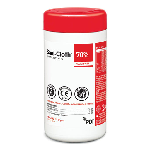 Firebrick PDI Sani Cloth Wipes - 70% Isopropyl Alcohol Wipes x 125