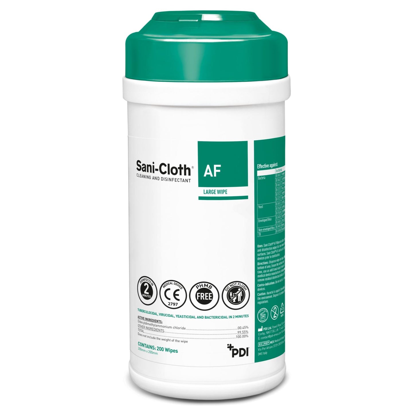 Dark Cyan Sani-Cloth® AF Universal - Large Canister (200)