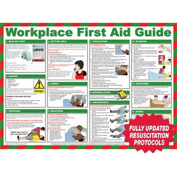 Light Gray Workplace First Aid Guide Poster